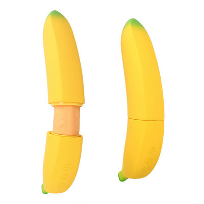 7 fréquences de 210*37mm de banane de vibrateur de godemiché de vagin de jouet de sexe
