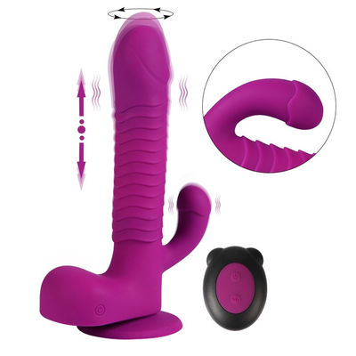 360 degrés sans fil tournant la vibration télescopique Dick Honey Sex Toys