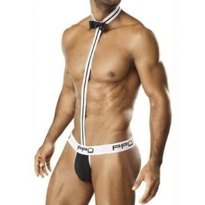 Lanière sexy G - culottes d'hommes de Noël du polyester 60g de Bowknot de ficelle